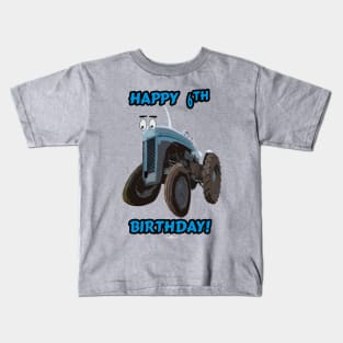 Happy 6th birthday tractor design Kids T-Shirt